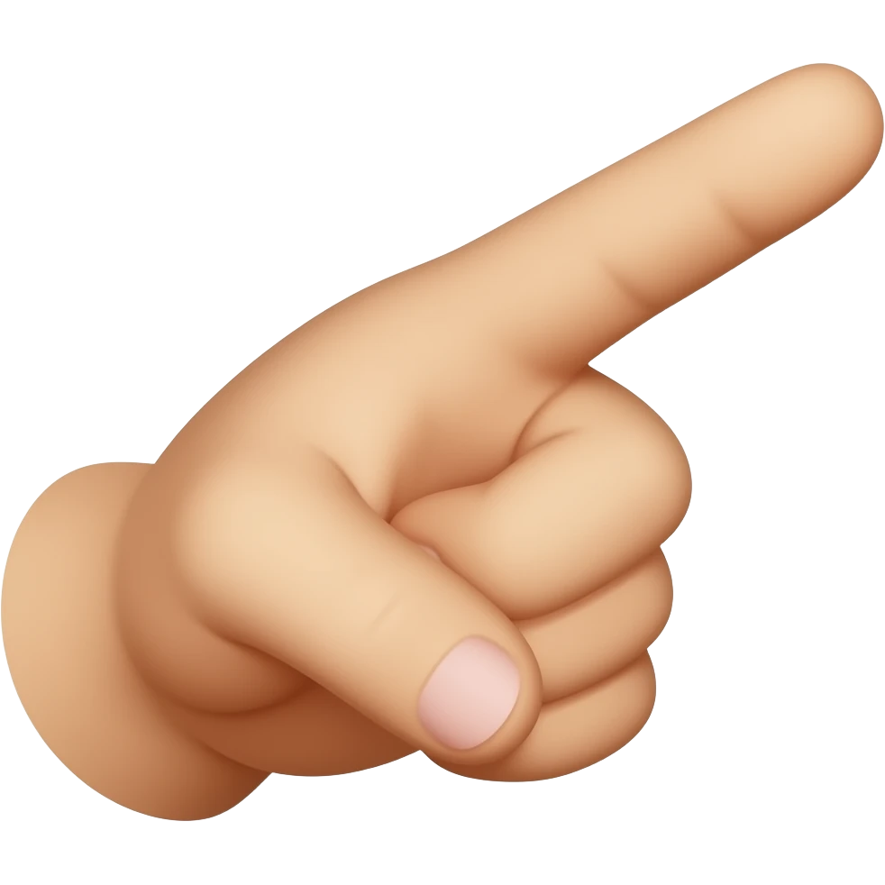 يد بتشاور عليا بالسبابه الي الامام emoji