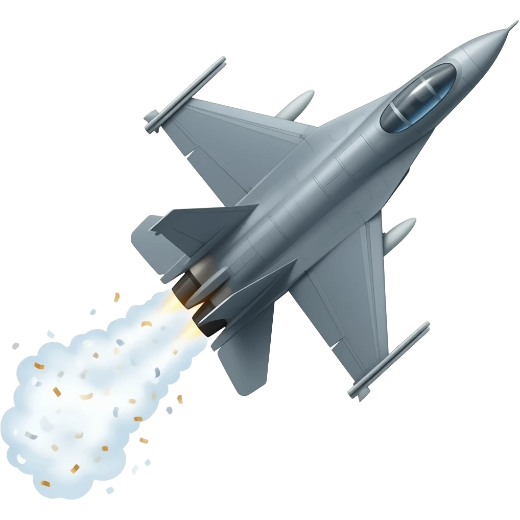 战斗机释放金属箔条 emoji