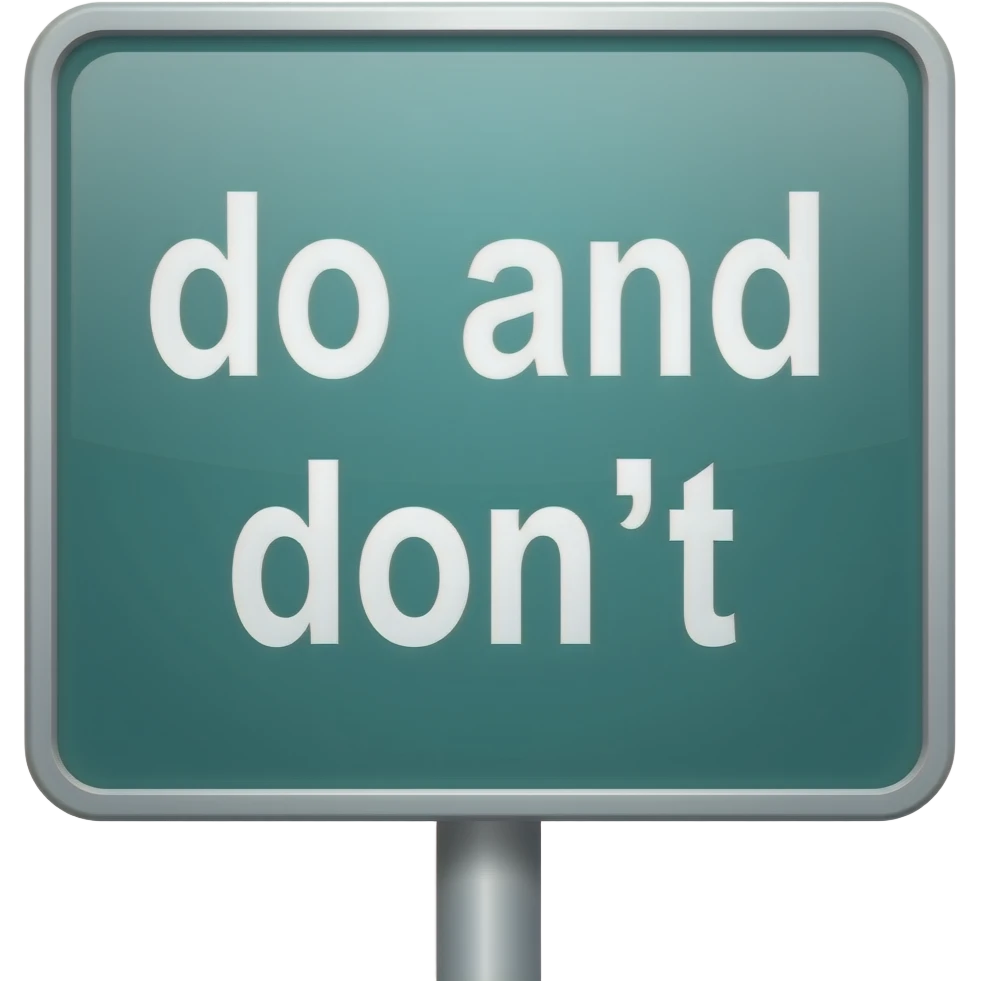 do and don't emoji