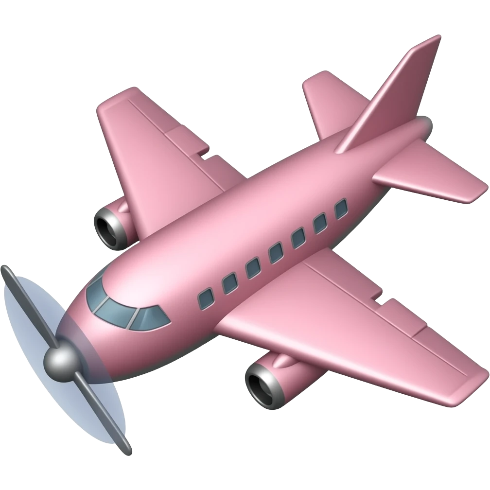 Pink aeroplane emoji