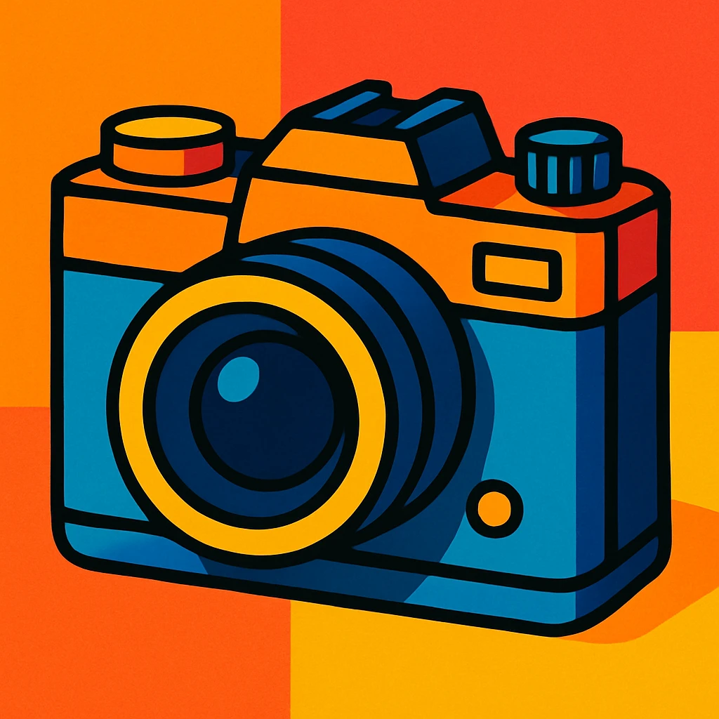 camera vibrant toon style emoji