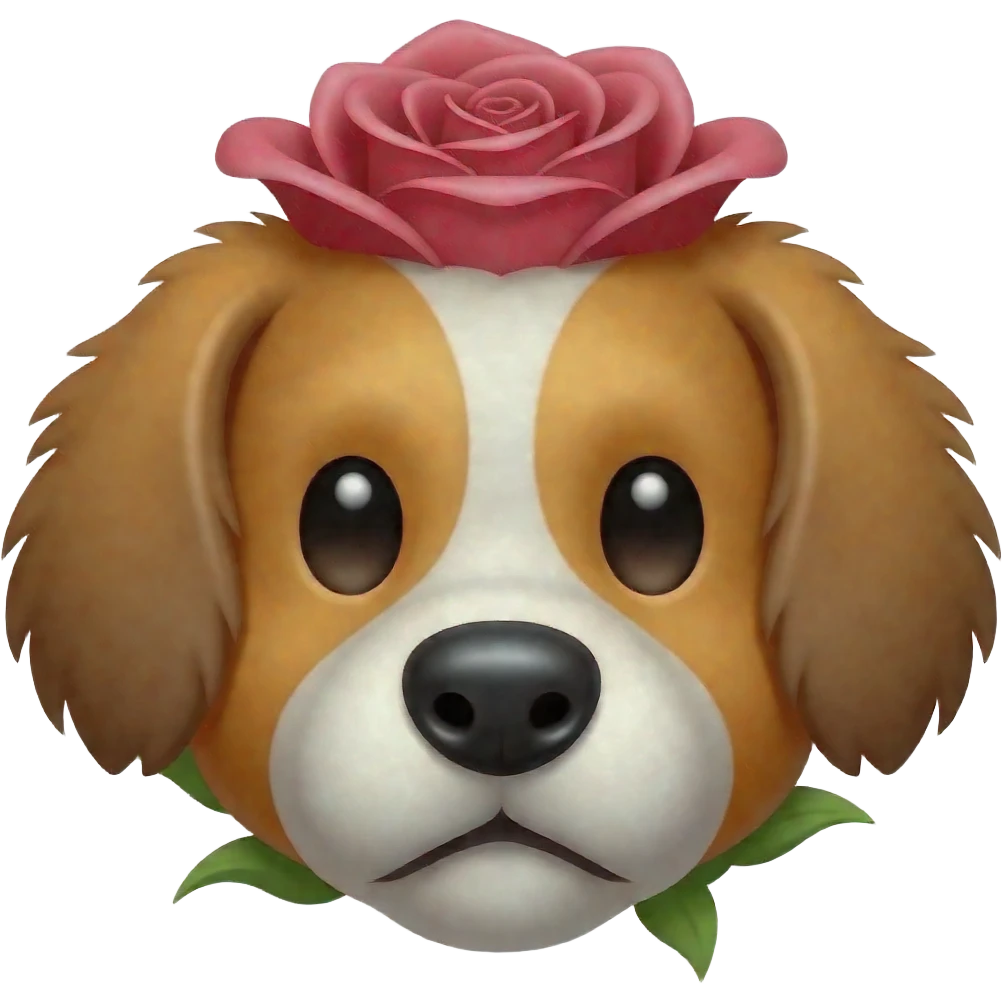 Dog rose emoji