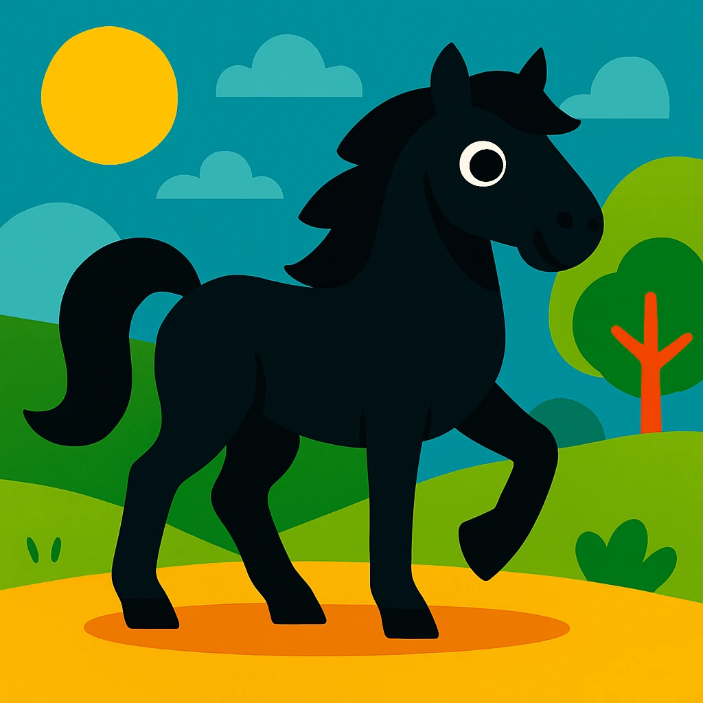 Black horse emoji