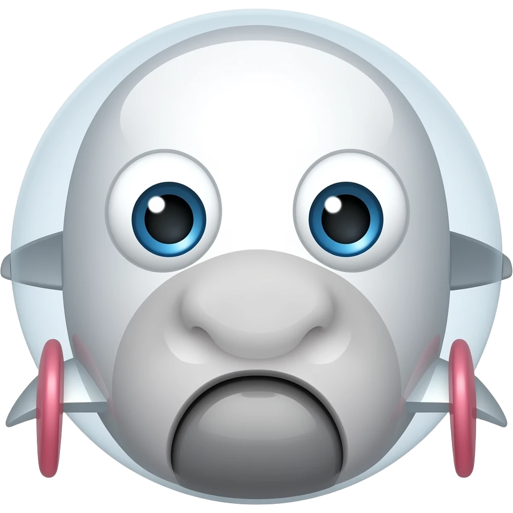 Airplane with face without mouth emoji