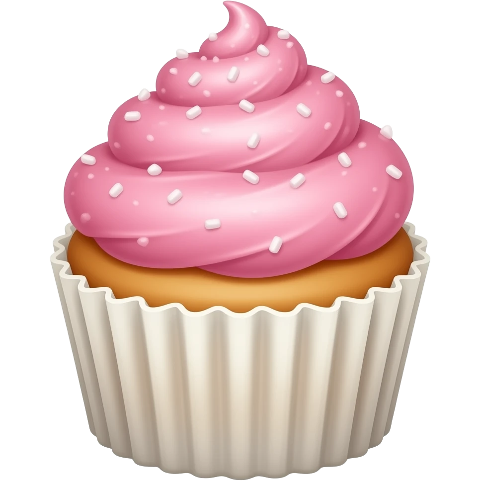 Cupcake with pink icing emoji