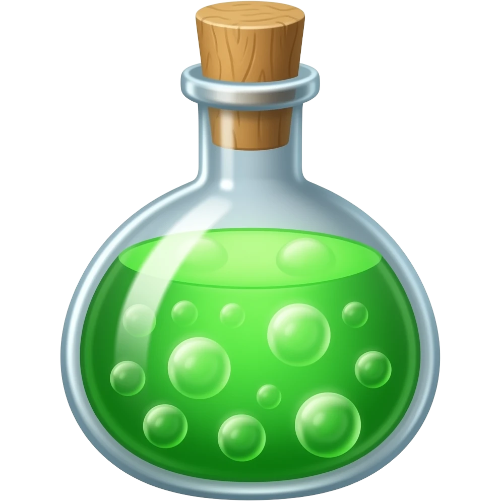 green magic potion emoji