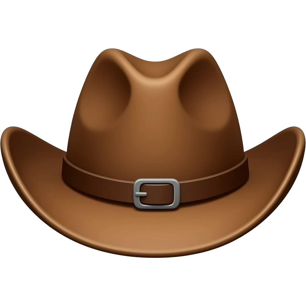 Cowgirl hat brown emoji