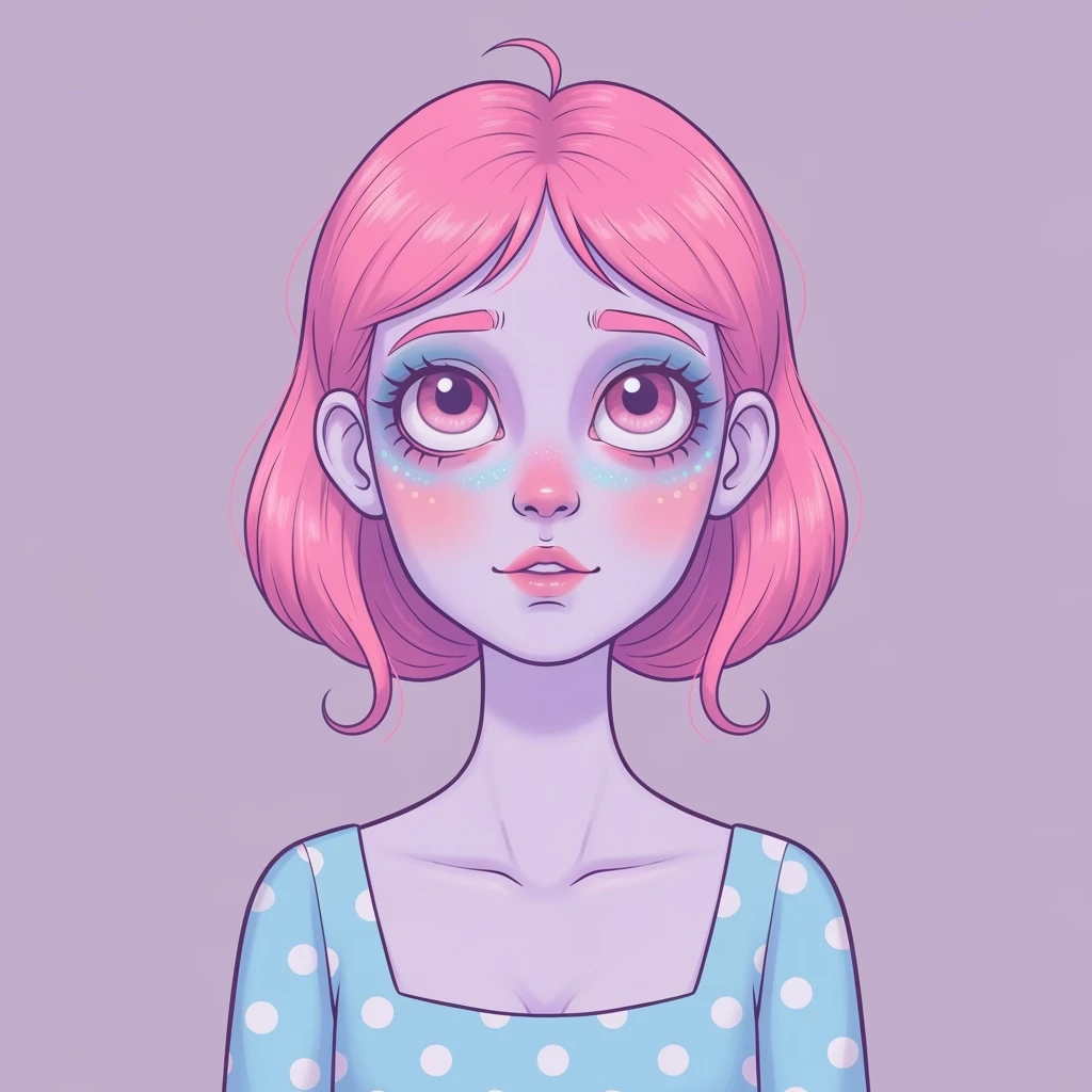 pastel horror profile picture, cute, expressive, minimal, variation 1 emoji