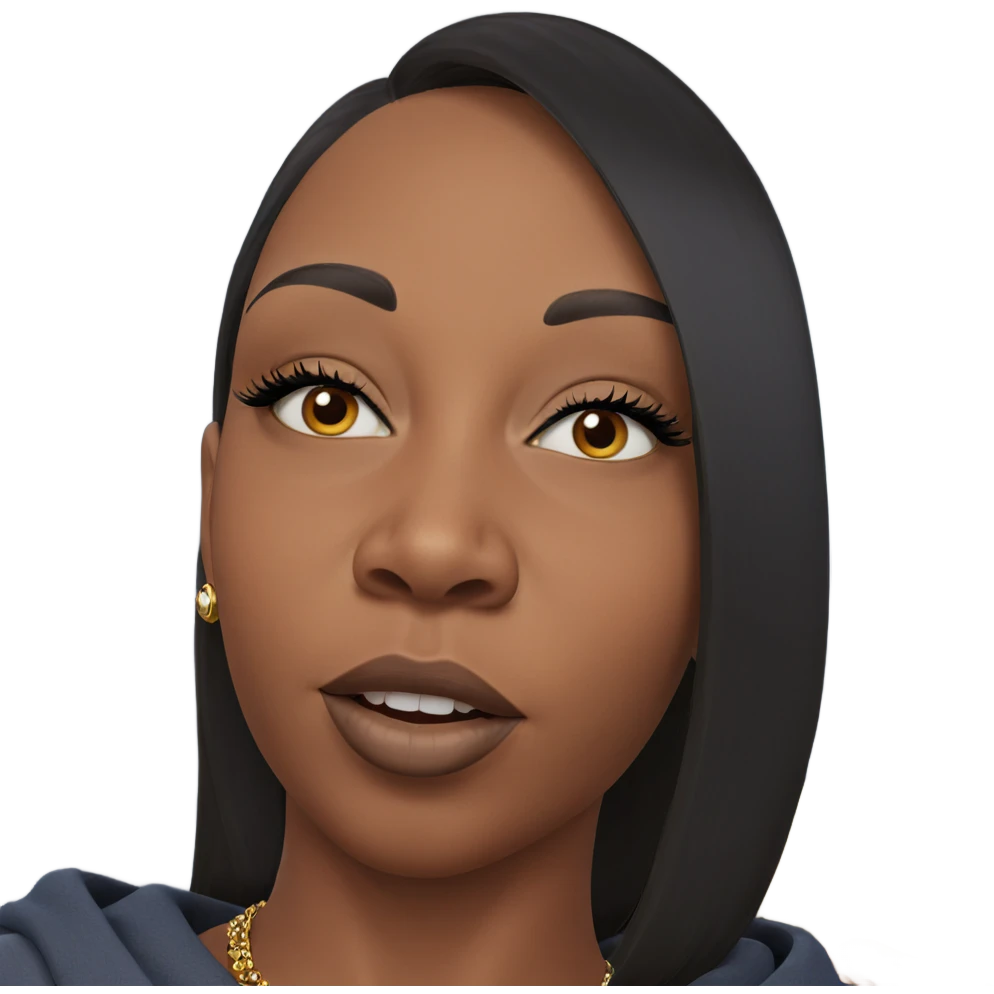 portrait of a girl with jewelry emoji