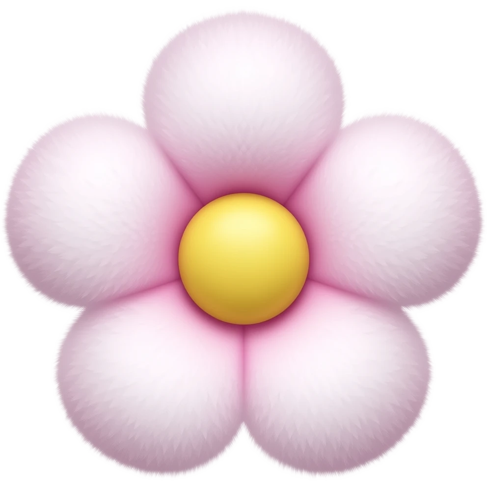 Flower is the cotton candy fluffy :3 emoji