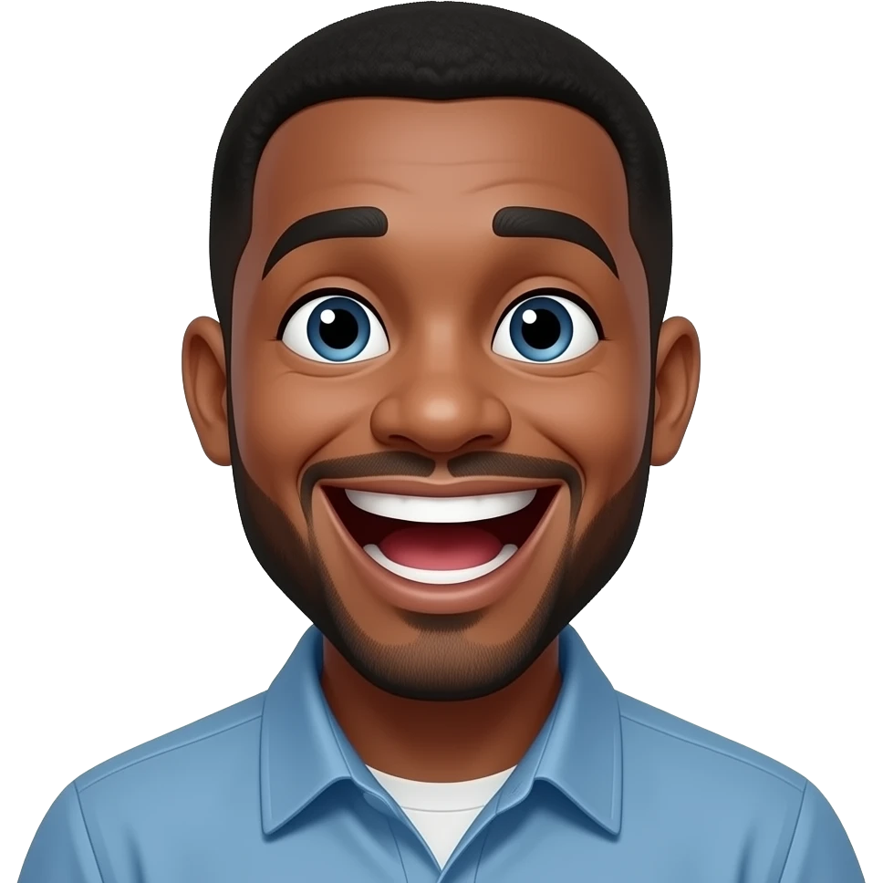 Goofy ahh black guy who is very funny emoji