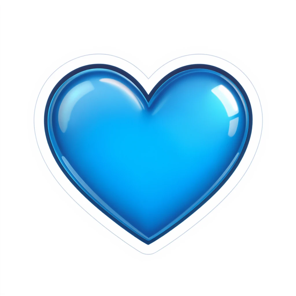 heart emoji, cute and shiny, no background emoji