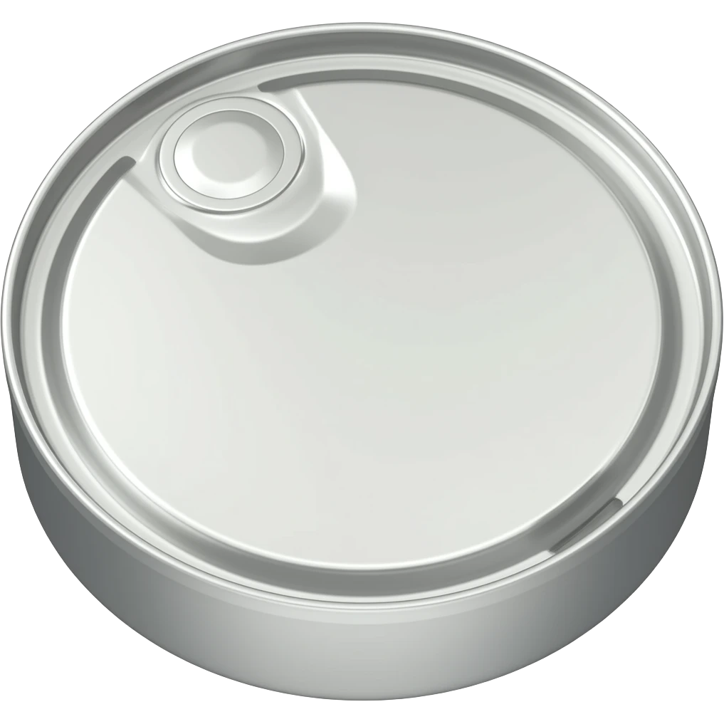 A white snus can, viewed from a slightly top-down angle. emoji