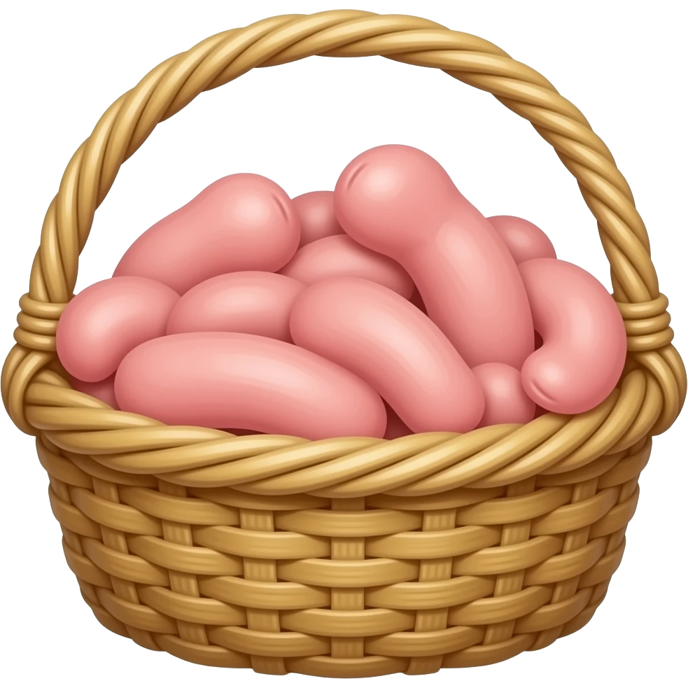 a basket full of penises emoji