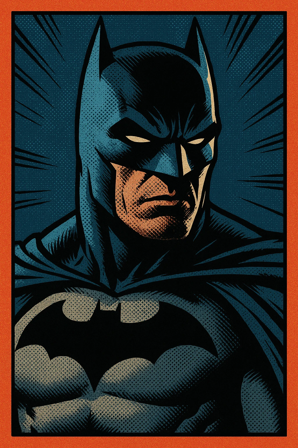 Batman close-up portrait with dramatic lighting, Grand Theft Auto V (GTA 5) style emoji