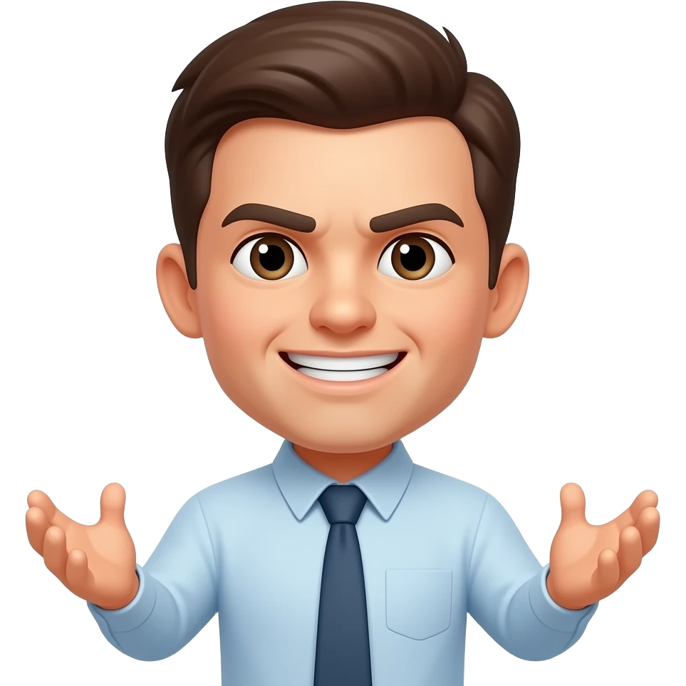 Человек не согласен улыбается emoji