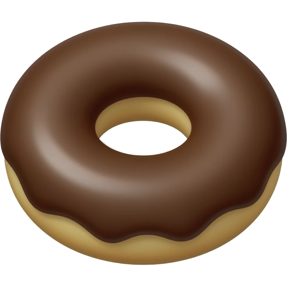 donut chocolate oval emoji
