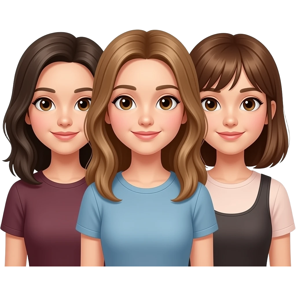 ثلاث بنات emoji