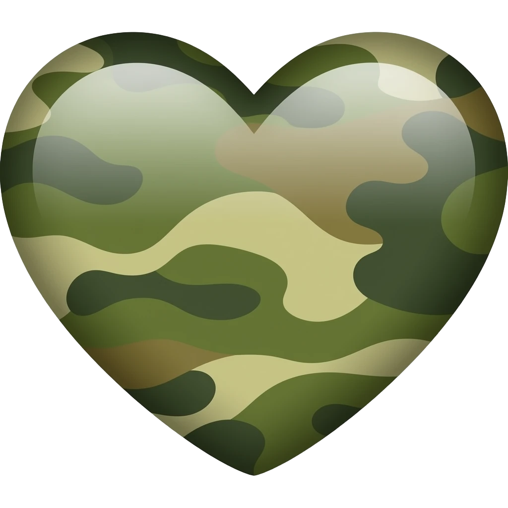 Camo heart emoji