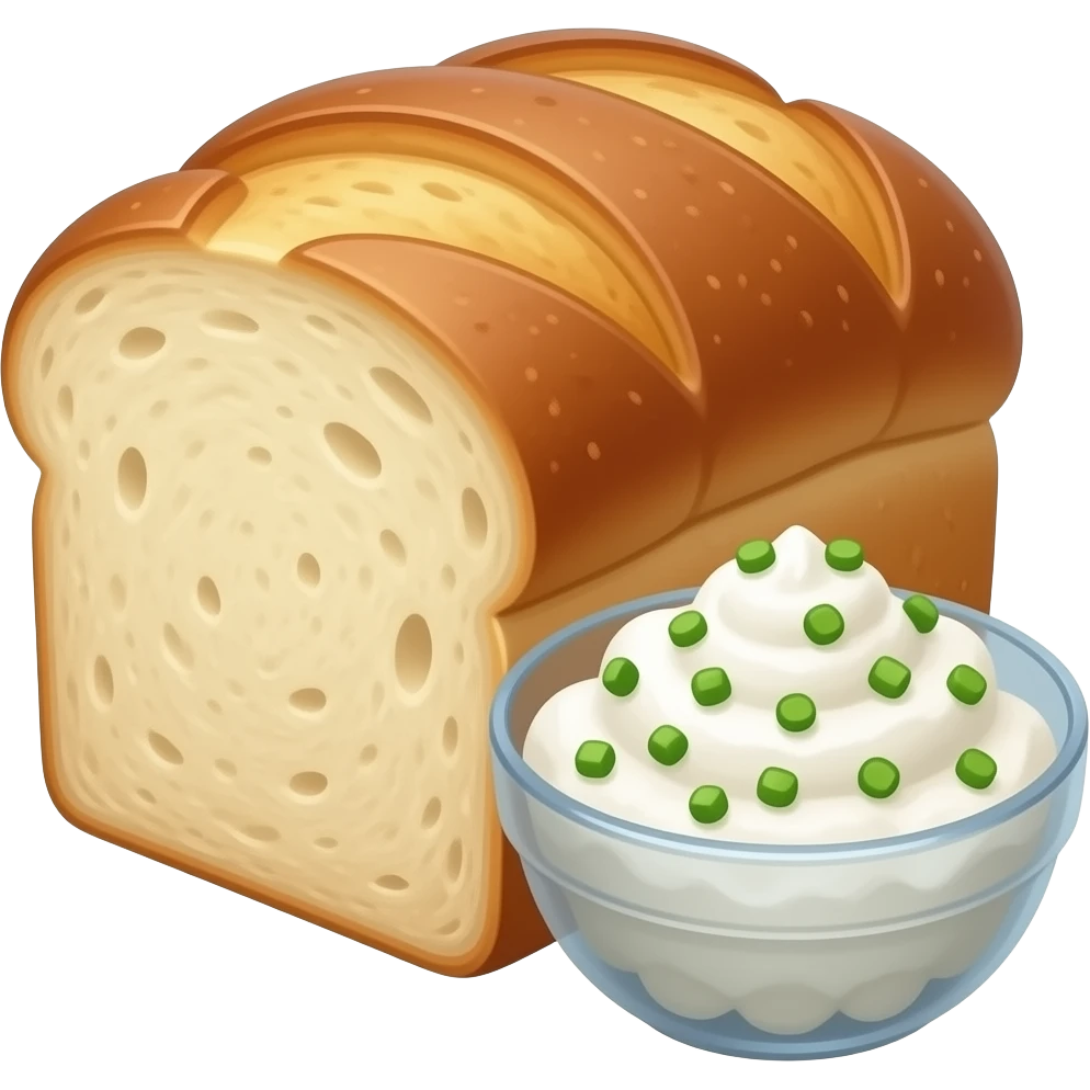 sourdough and cottage cheese emoji