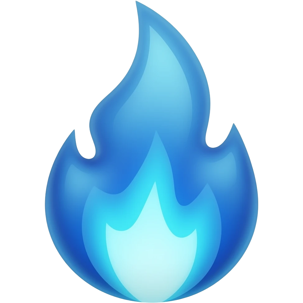 Blue fire emoji