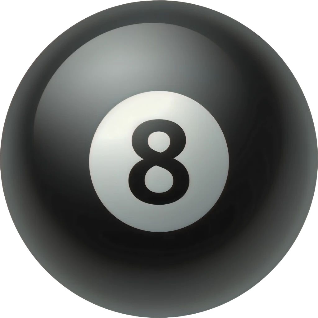 black 8 pool emoji