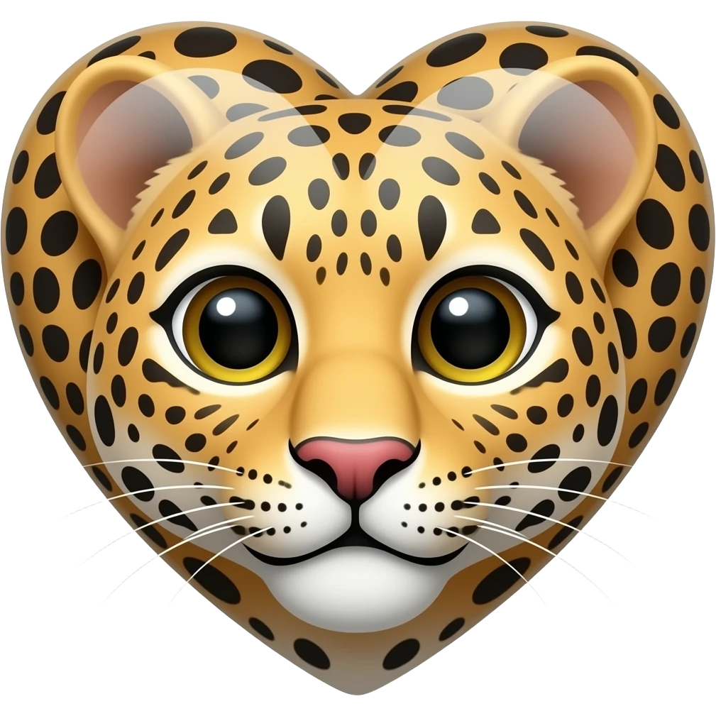 Corazón con leopardo emoji