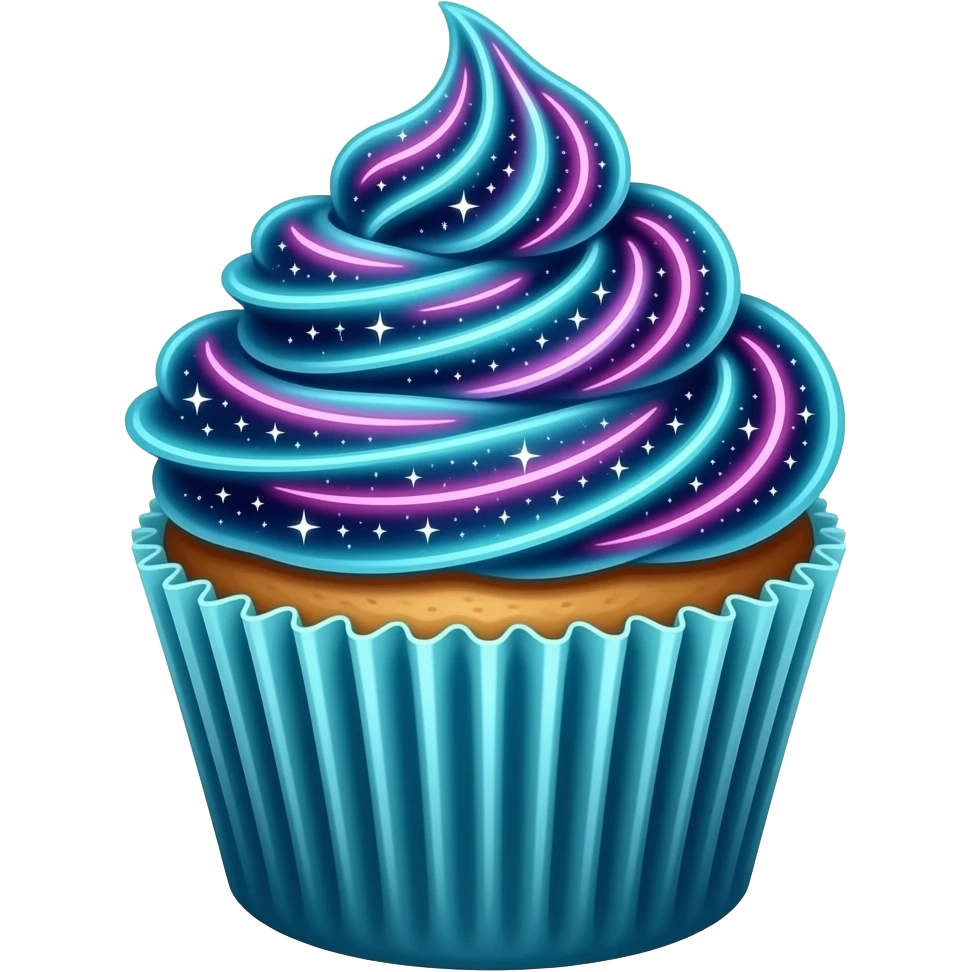 Alien cupcake emoji