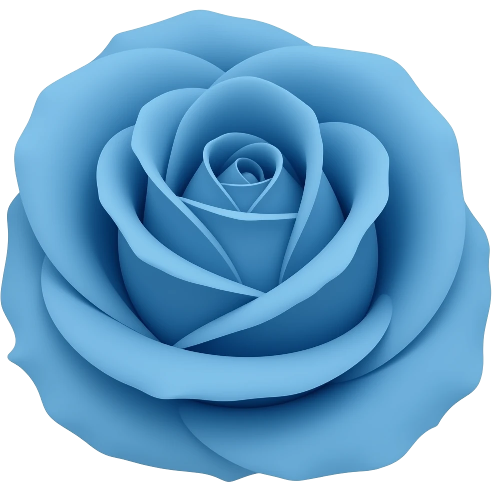 Mavi gül emoji emoji