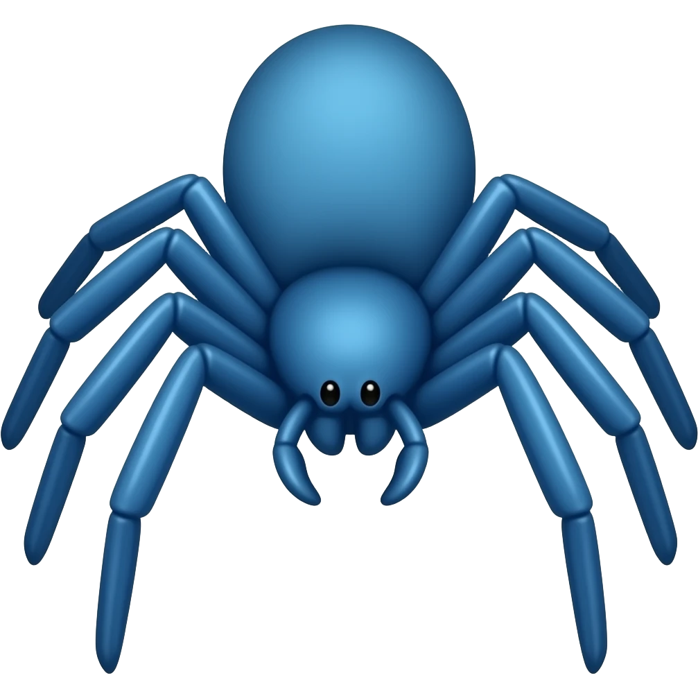 Blue color spider emoji emoji