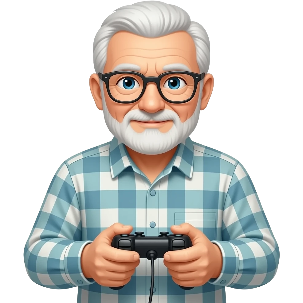 grandpa with joystick emoji
