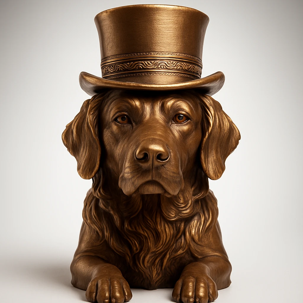 dog with tophat emoji