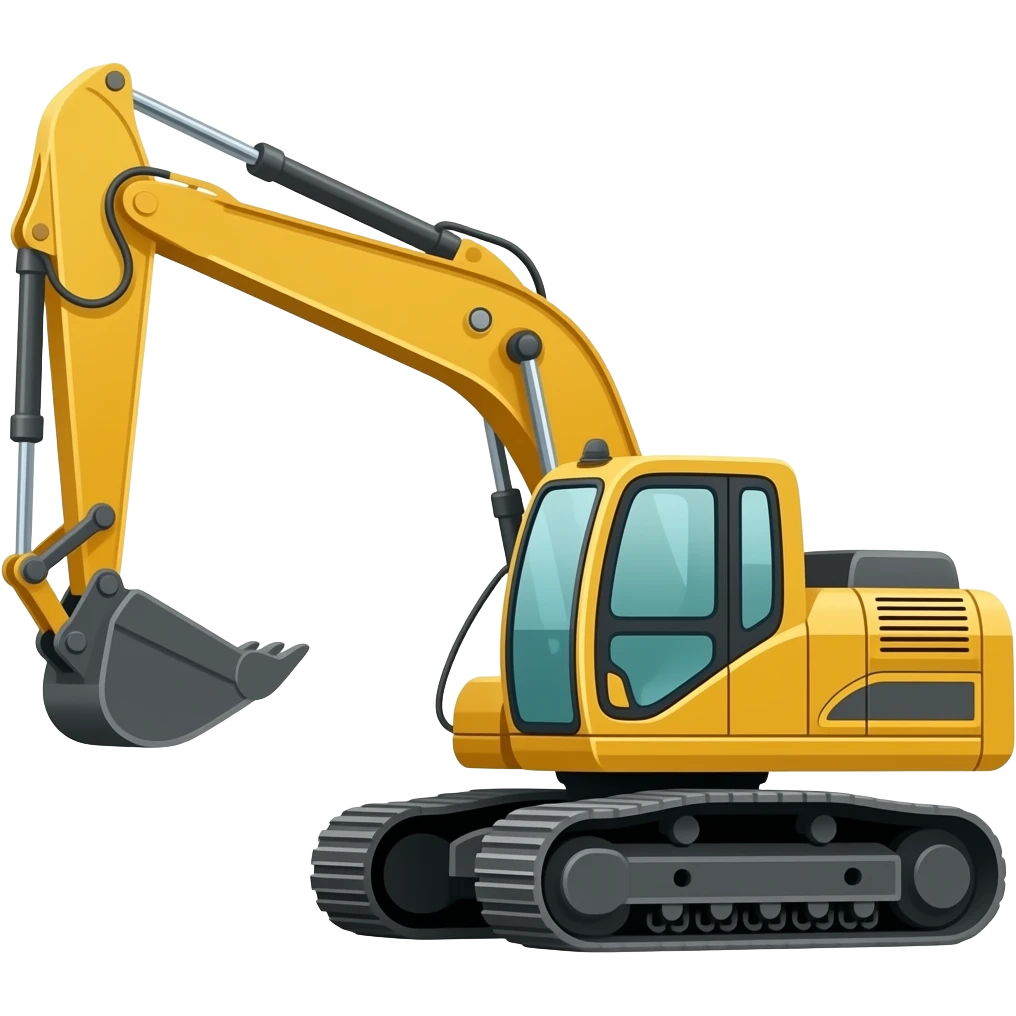 Escavadeira hidráulica emoji