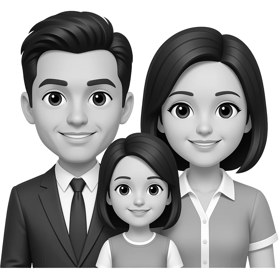 Family Photo B&W emoji