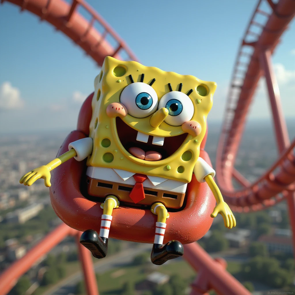 spongebob in coaster emoji