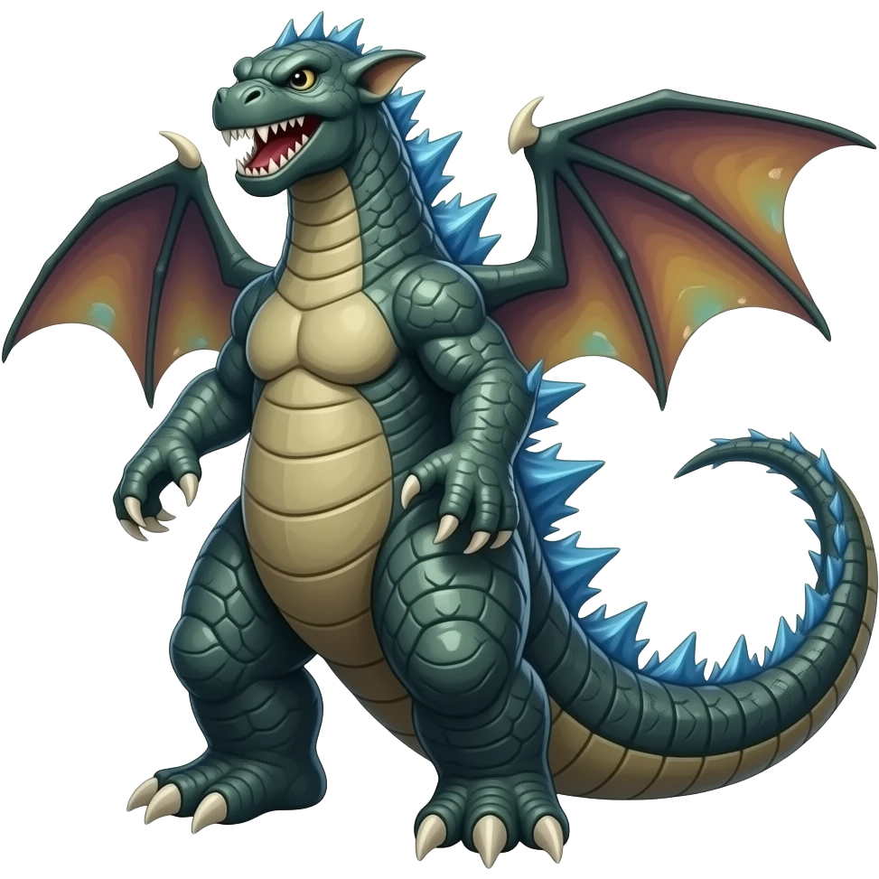 Loch Ness monster-Godzilla-Charizard-Zangoose-hybrid-Fakemon-Creature emoji