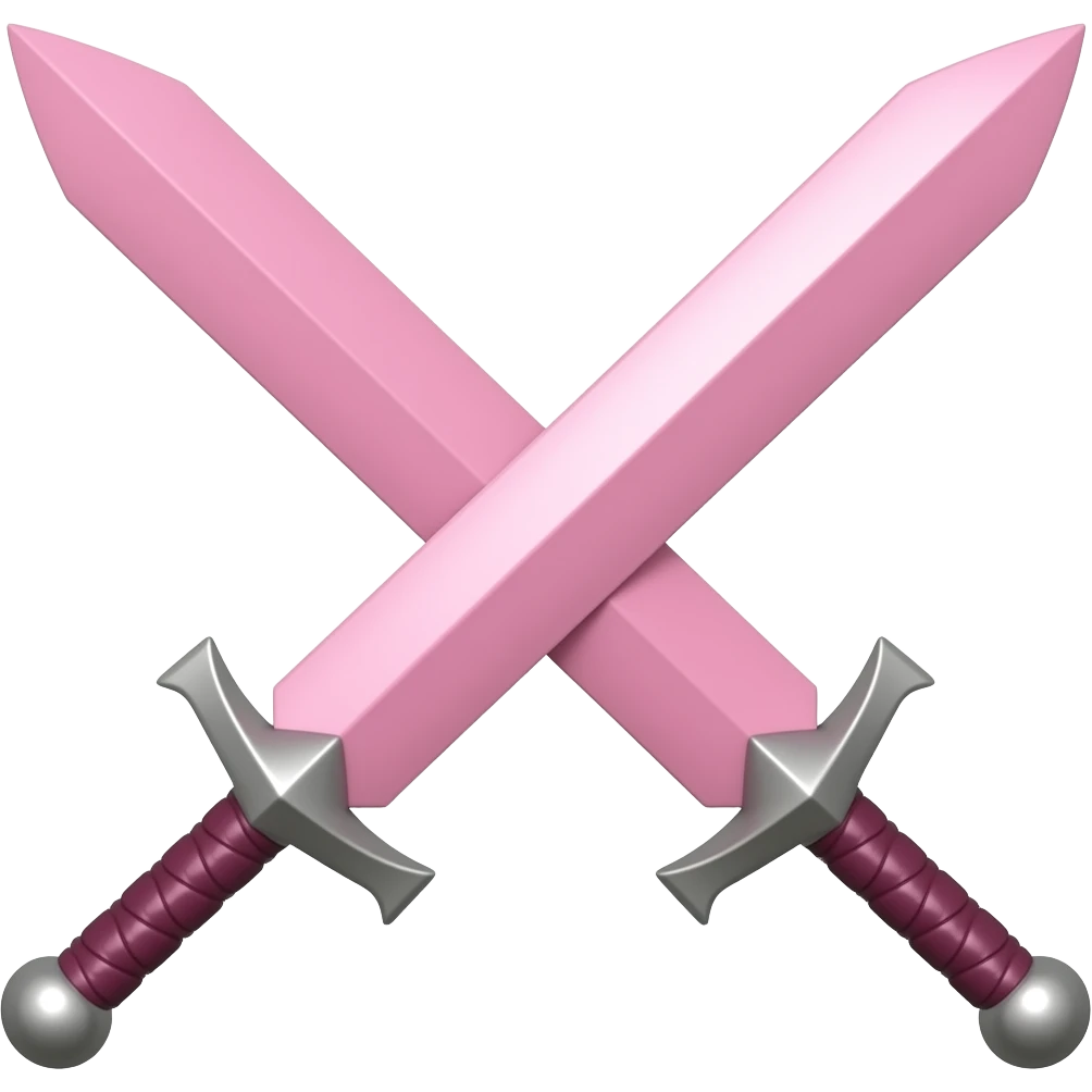 pink swords emoji