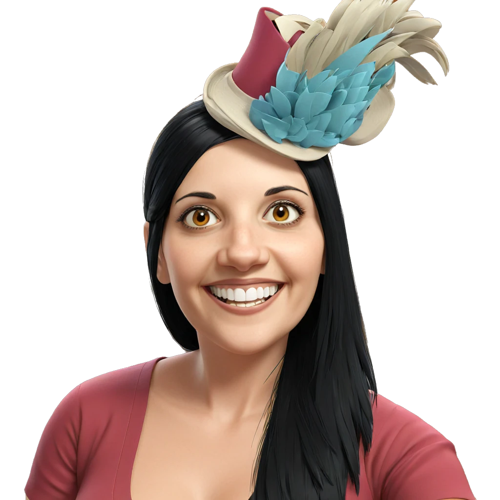 smiling girl with black hair emoji