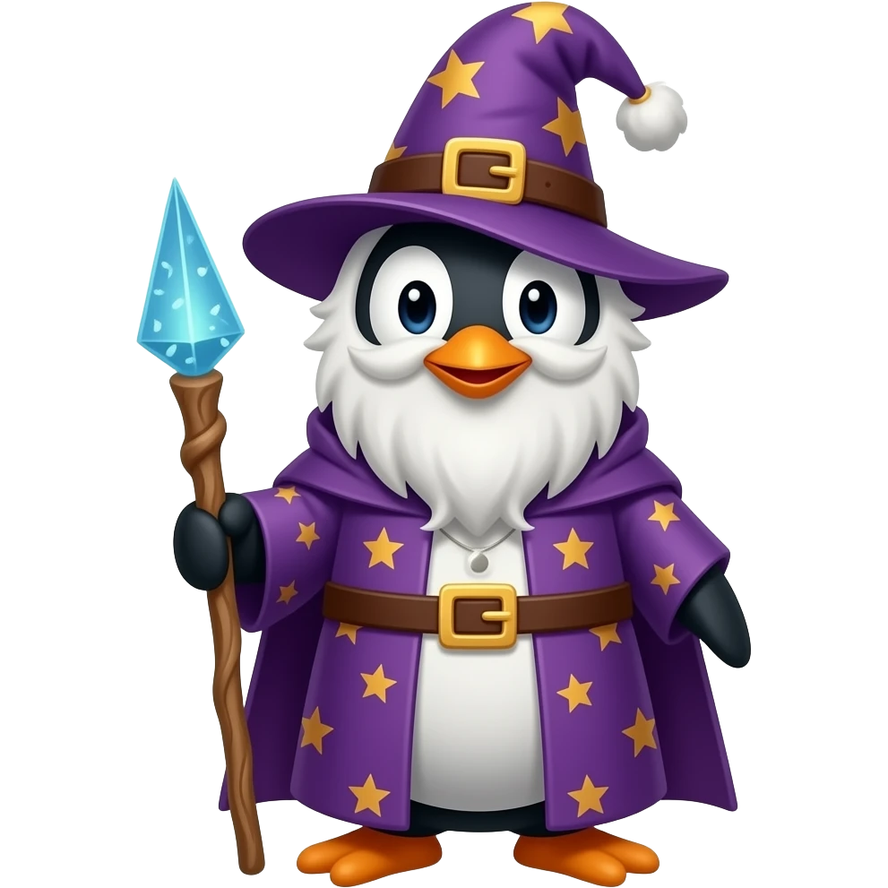 Penguin Wizard emoji