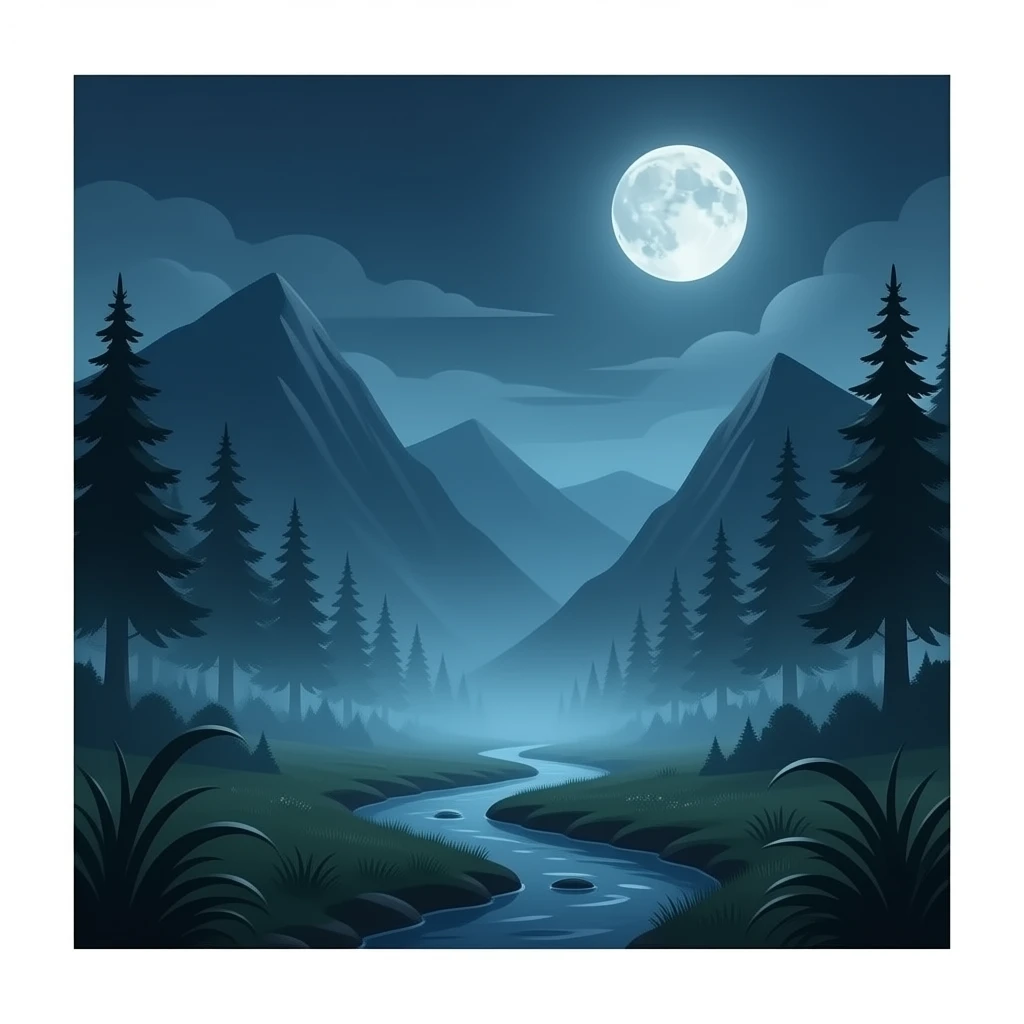 paisaje del jurasico tinieblas con niebla emoji