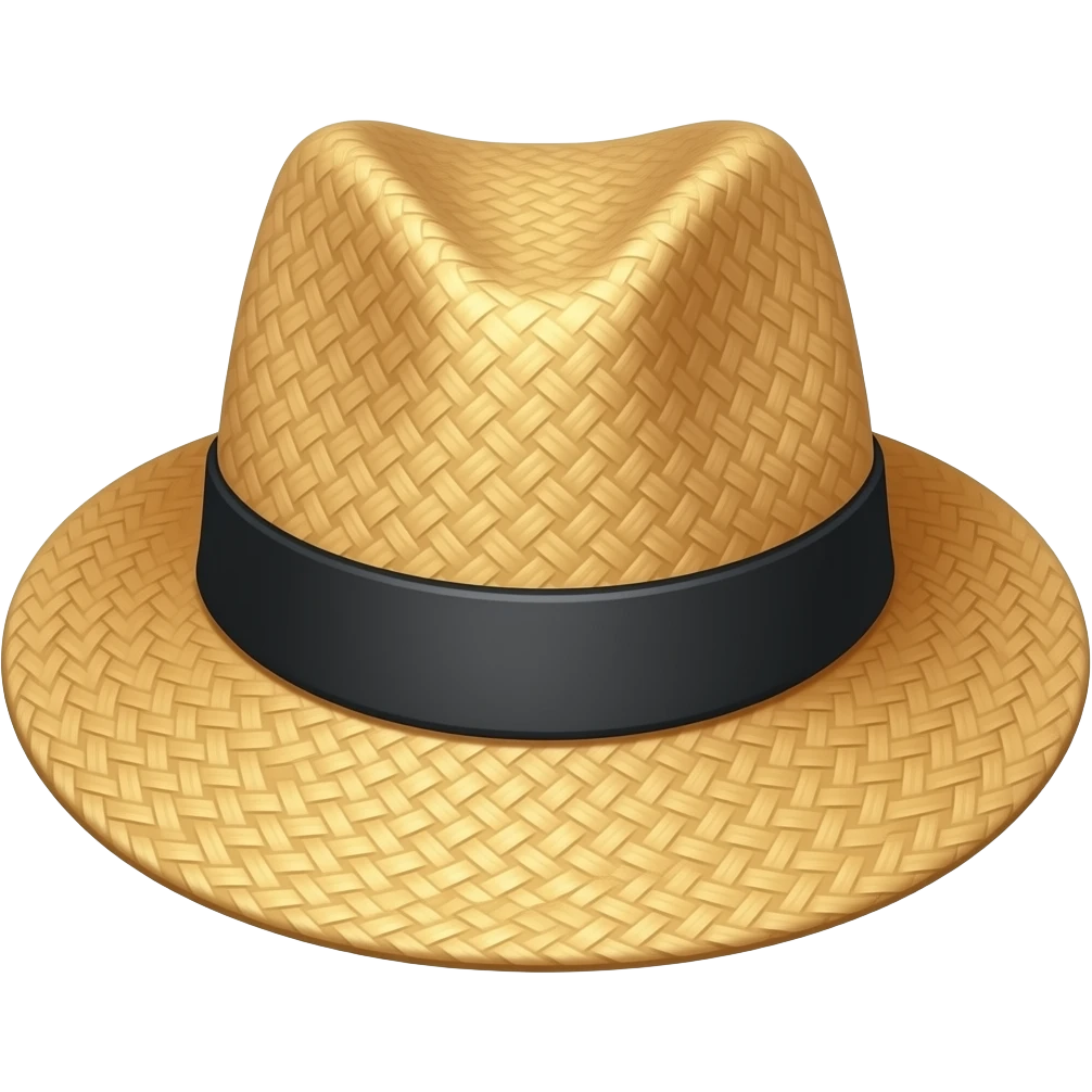 Jaunty straw hat emoji