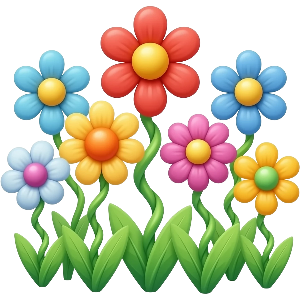 funny flowers with beautiful picture emoji