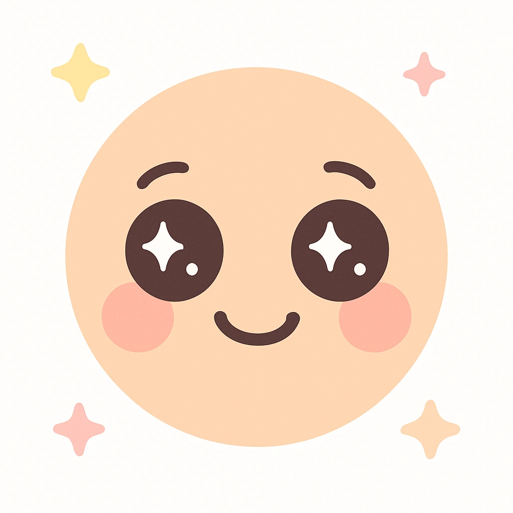 sexy, hot, goodlooking emoji face, blushing, seductive emoji
