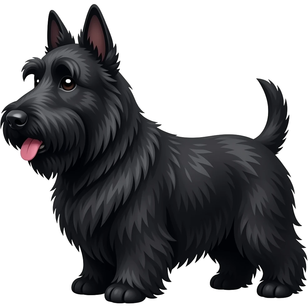 Black colored Scottie emoji