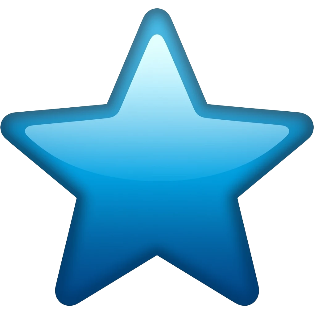 blue shooting star emoji