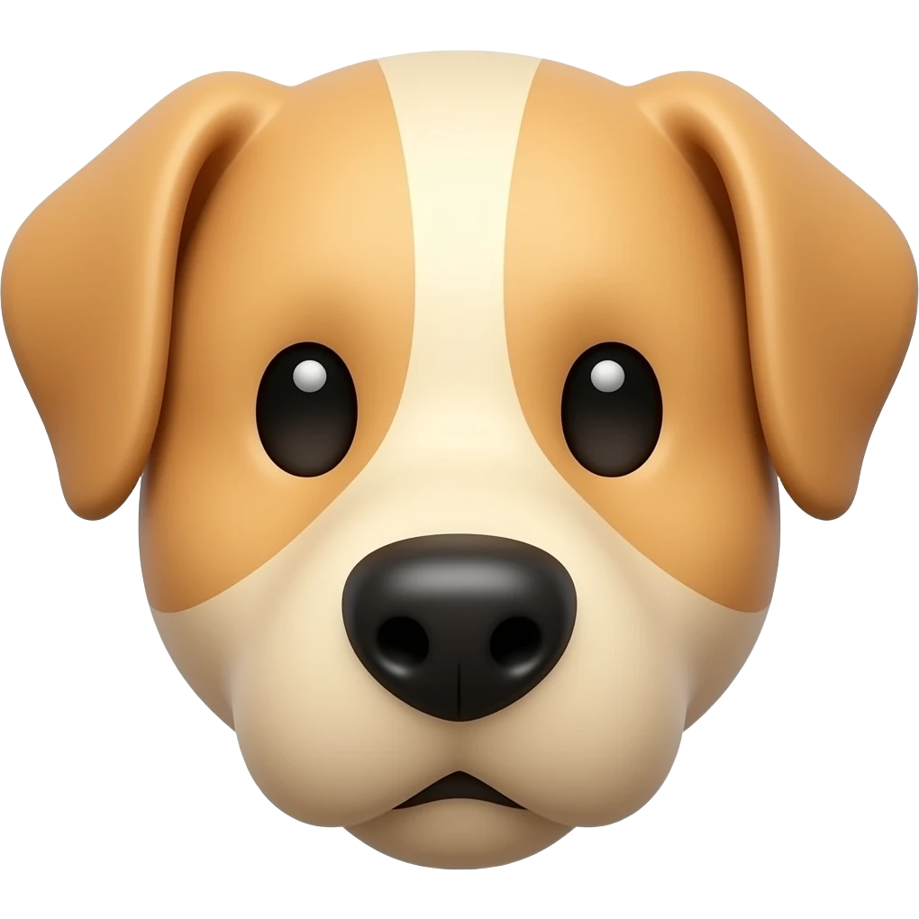 dog made out of wood front facing emoji