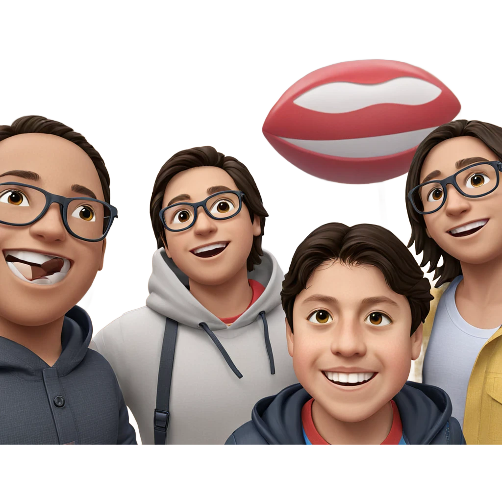 boys enjoying outdoors together emoji