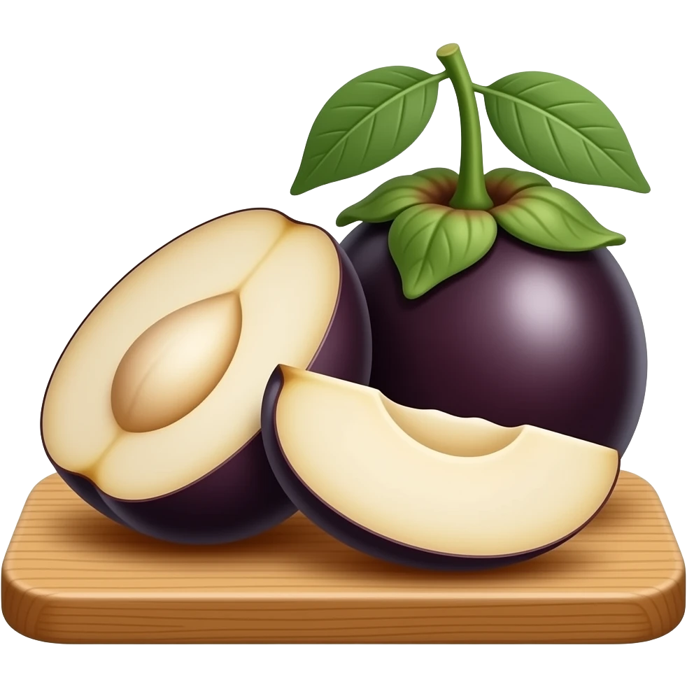 Black sapote emoji