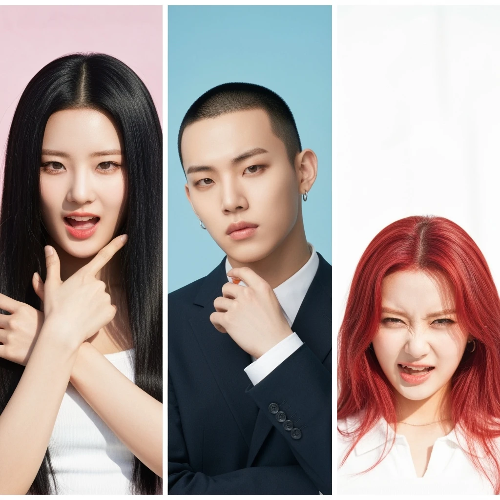 kpop profile picture, minimal, expressive, variation 3 emoji