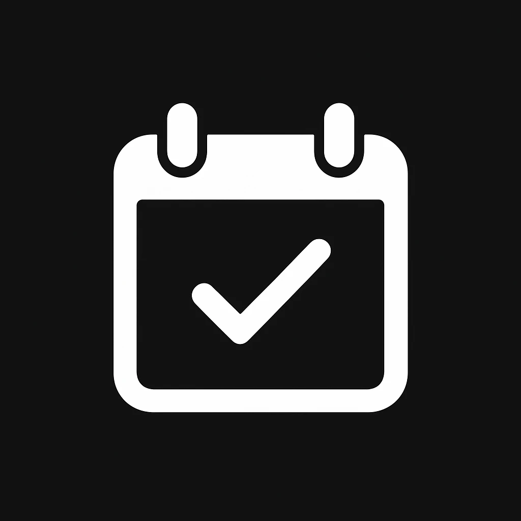white Vector minimalistic and elegant icon of "events" ,black solid background, filled inside (inspire this refrence icon),  emoji